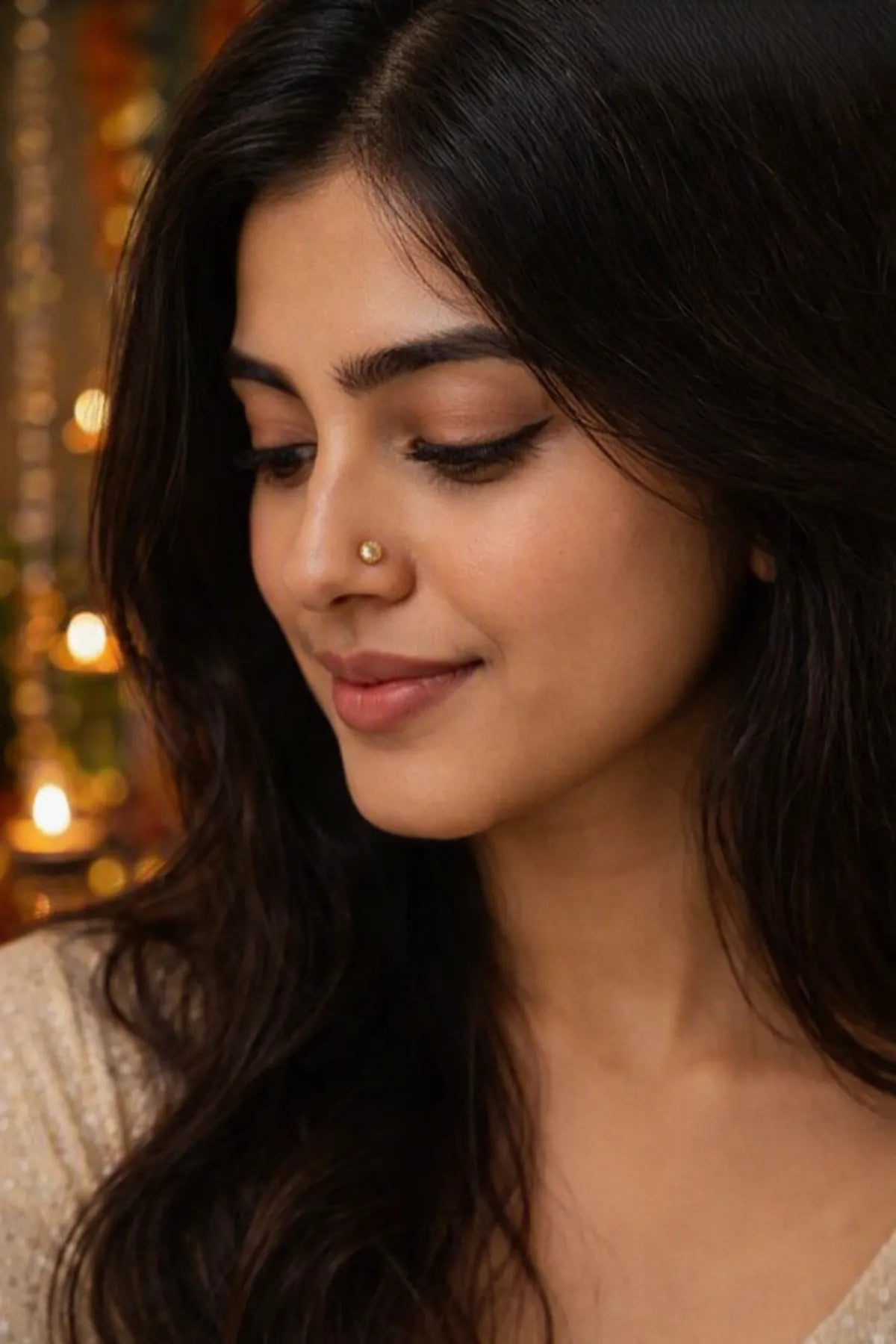 Gold Nose Pin For Women