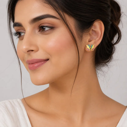Multicolor Stud Earrings  For Women