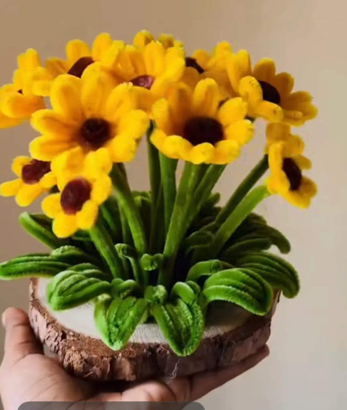 Yellow Artificial Flower Arrangement With Planter  For Home Decor