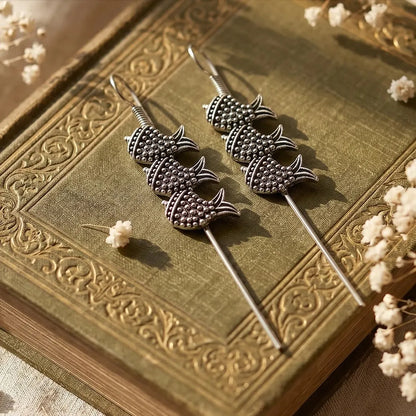 Silver Threader Earrings  For Women