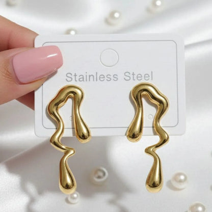 Gold Drop Earrings  For Women