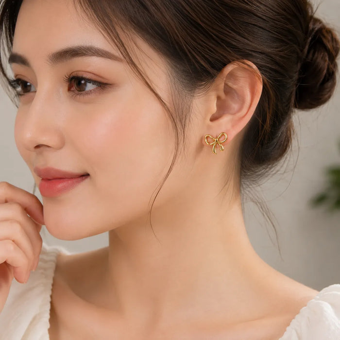 Gold Stud Earrings  For Women