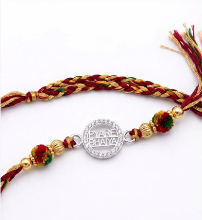 925 Sterling Silver Jewellery| Multicolor Rakhi  For Brother