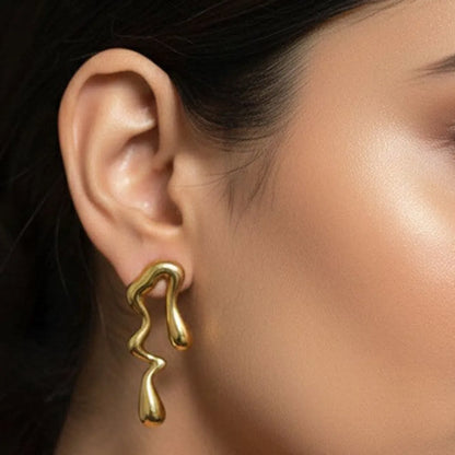 Gold Drop Earrings  For Women