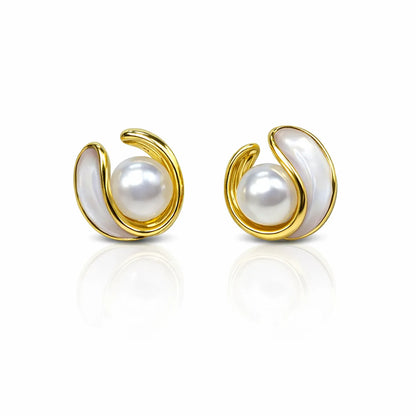 Gold Stud Earrings  For Women