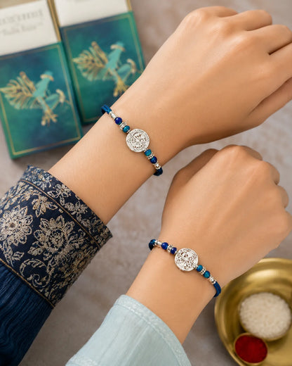 925 Sterling Silver Jewellery| Blue Rakhi  For Brothers