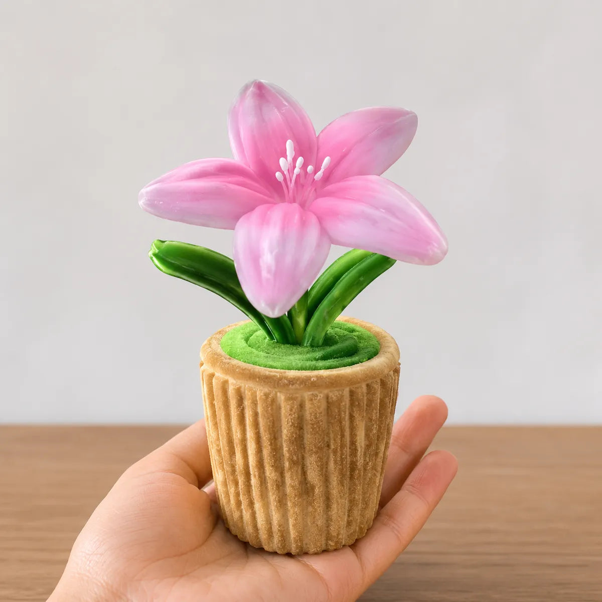 Pink And Green Artificial Plant Pot  For Home Decor
