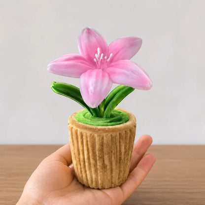 Pink And Green Artificial Plant Pot  For Home Decor